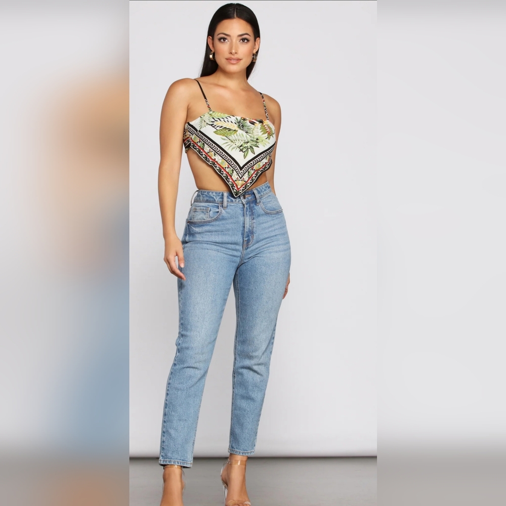 Tropical Handkerchief Top